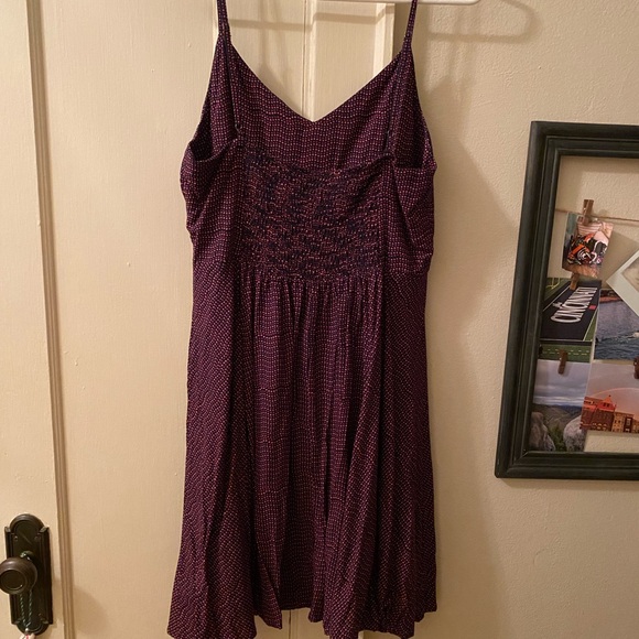 Purple Polkadot Midi Dress - Picture 2 of 3